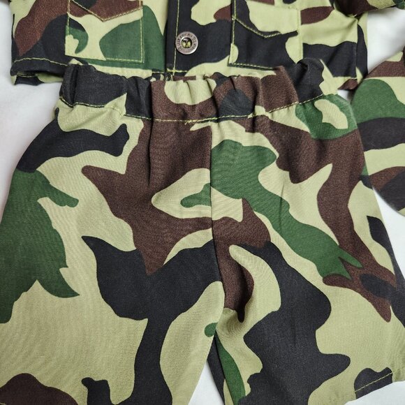 Build A Bear CAMO Military Outfit shirt pants hat - Picture 4 of 7